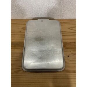 FOLEY Aluminum Rectangular Cake Pan With Snap On Lid 9 x 13 x 2 5/8 Vintage